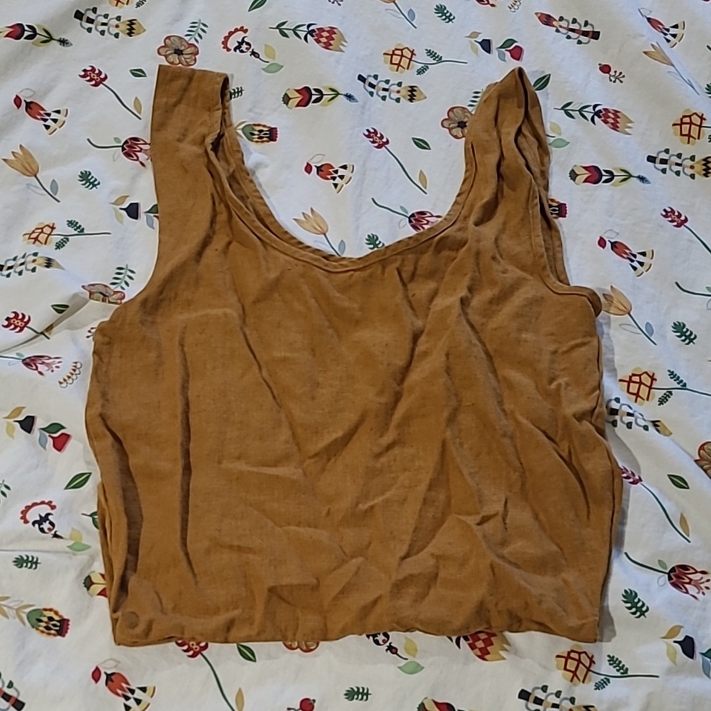 La Petite Alice linen tote bag ochre brown